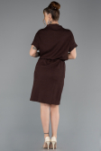 Robe de Cérémonie Midi Brun ABK2494