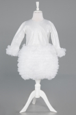 Robe de Soirée Enfants Courte Blanc ABK2503