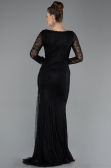 Robe de Soirée Longue Dantelle Noir ABU5588