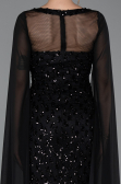 Robe de Soirée Longue Squameuse Noir ABU5589