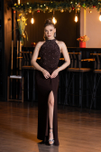 Robe de Soirée Longue Brun ABU5593