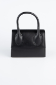 Sac De Soirée Luxe Cuir Noir KC165