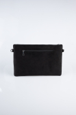 Sac de Soirée Pochette Couleur daim Noir-Argent KC414