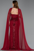 Robe de Soirée Longue Rouge Bordeaux ABU5595