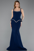 Robe Queue de Poisson Longue Bleu Marine ABU5597