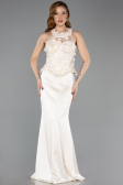 Robe de Soirée Longue Satin Or ABU5601
