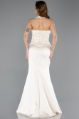 Robe de Soirée Longue Satin Or ABU5601