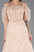 Robe de Soirée Longue Poudre ABU5611