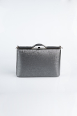 Sac de Soirée Luxe Cuir dentelé Platine KC126