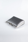 Sac de Soirée Luxe Cuir dentelé Platine KC126