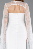 Robe de Soirée Longue Dantelle Blanc ABU5614