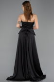Robe de Soirée Longue Dantelle Noir ABU5615