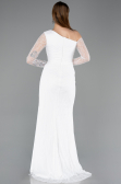 Robe de Soirée Longue Dantelle Blanc ABU5618