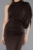 Robe De Soirée Midi Brun ABK2507