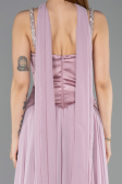 Robe de Soirée Longue Mousseline Poudre ABU5619