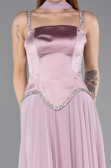 Robe de Soirée Longue Mousseline Poudre ABU5619