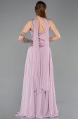 Robe de Soirée Longue Mousseline Poudre ABU5619