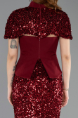 Robe de Soirée Longue Rouge Bordeaux ABU5640