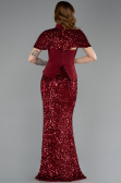 Robe de Soirée Longue Rouge Bordeaux ABU5640