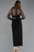 Robe de Cérémonie Midi Dantelle Noir ABK2513