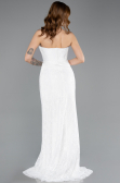Robe de Soirée Longue Lacé Blanc ABU5642