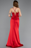 Robe de Soirée Longue Satin Rouge ABU5646