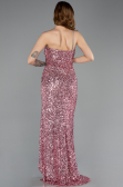 Robe de Soirée Longue Squameuse Poudre ABU5647