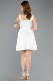 Tenue de Soirée Courte Satin Blanc ABK2529