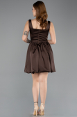 Tenue de Soirée Courte Satin Brun ABK2529