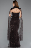 Robe de Soirée Longue Perlé Brun ABU5652