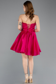 Robe de Cérémonie Courte Satin Fushia ABK2510