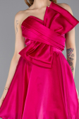 Robe de Cérémonie Courte Satin Fushia ABK2510