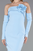Robe de Soirée Longue Bleu clair ABU5629