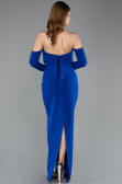 Robe de Soirée Longue Bleu Saxe ABU5629