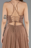 Robe de Soirée Longue Cuivre ABU5632