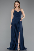 Robe de Soirée Longue Bleu Marine ABU5632