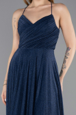Robe de Soirée Longue Bleu Marine ABU5632