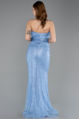 Robe de Soirée Longue File Indigo ABU5636