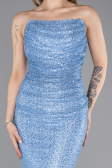 Robe de Soirée Longue File Indigo ABU5636