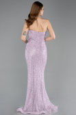 Robe de Soirée Longue File Lilas ABU5636
