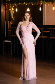 Robe De Soirée Dantelle Longue Poudre ABU5618