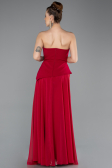 Robe de Soirée Longue Mousseline Fuchsia foncé ABU5681