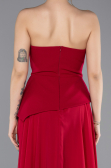 Robe de Soirée Longue Mousseline Fuchsia foncé ABU5681