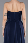 Robe de Soirée Longue Bleu Marine ABU5682