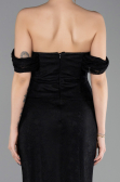 Robe Queue de Poisson Longue Dantelle Noir ABU5685