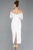 Robe de Cérémonie Midi Blanc ABK2533