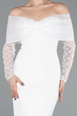 Robe de Cérémonie Midi Blanc ABK2533