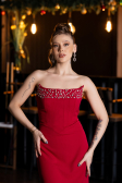 Robe Queue de Poisson Longue Fuchsia foncé ABU5680