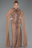 Robe De Fiançailles Grande Taille Longue Cuivre ABU5596