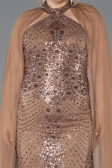 Robe De Fiançailles Grande Taille Longue Cuivre ABU5596